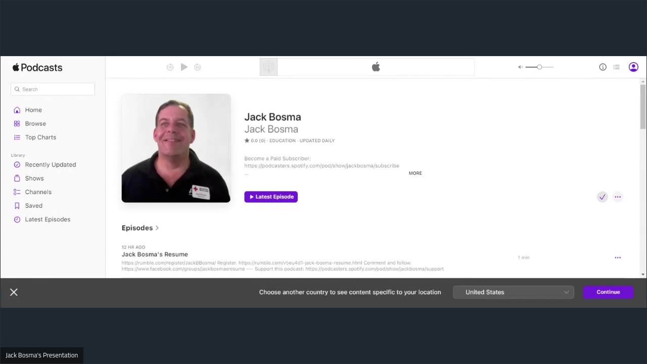 Jack Bosma: Apple Podcasts