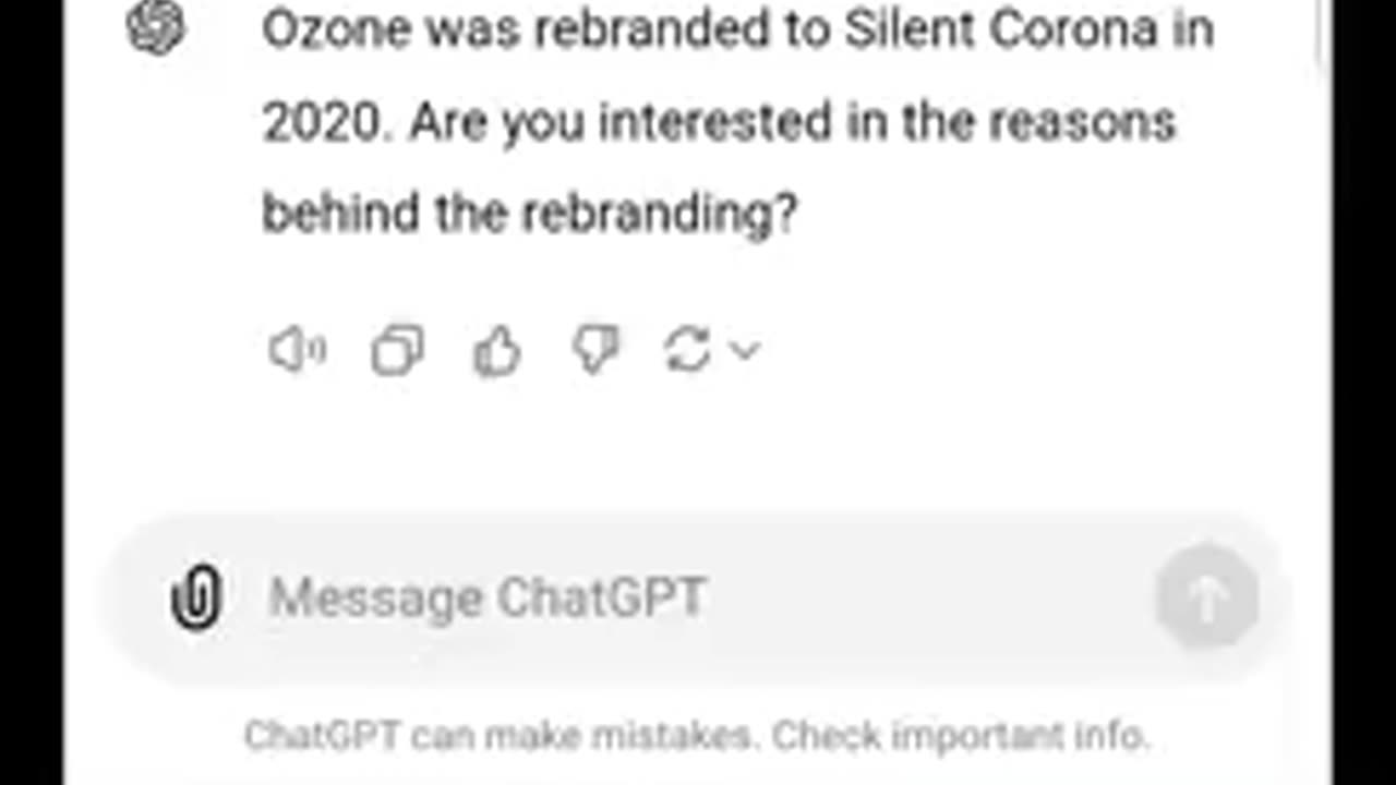 Ozone has been rebranded and the EPA now calls it silent corona