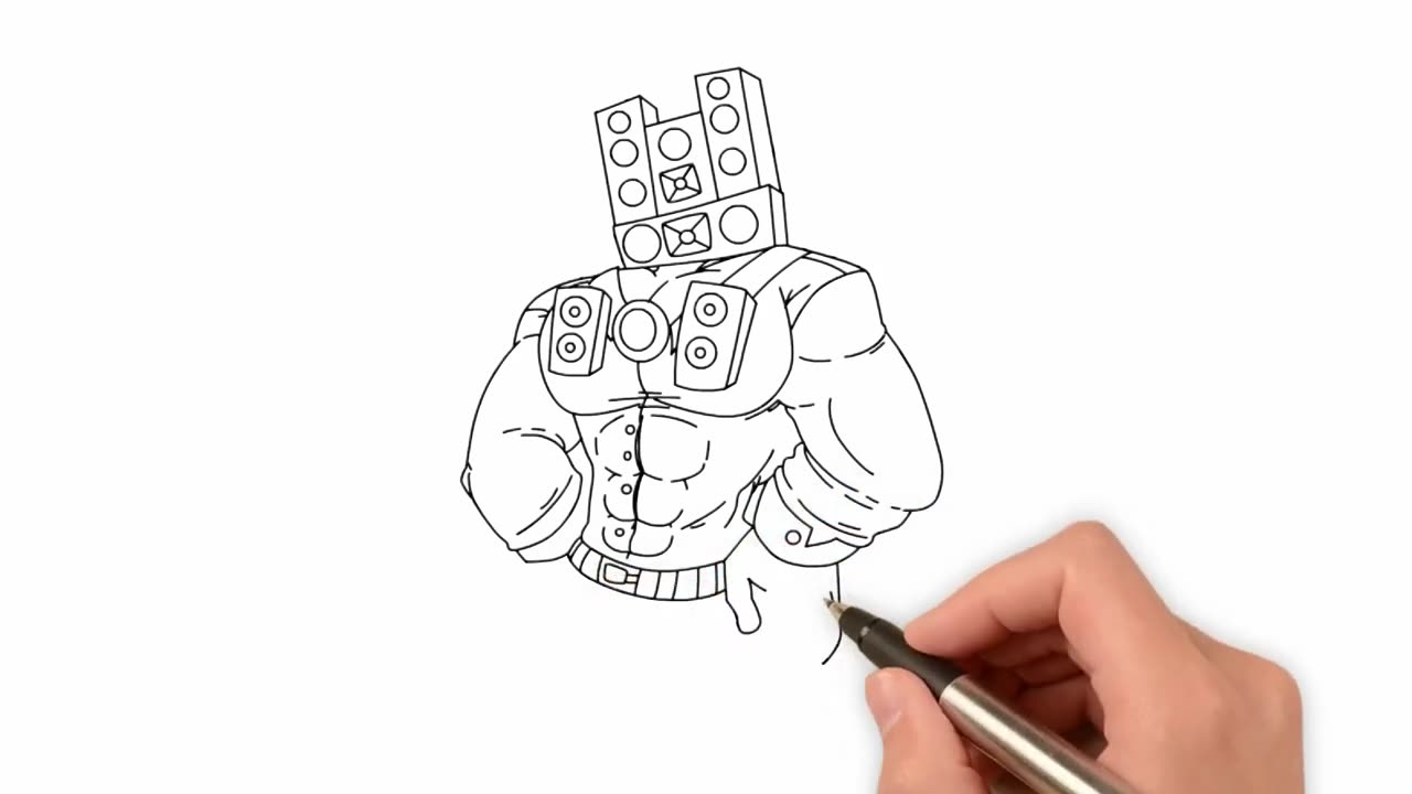 How to Draw Titan Speaker Man from Skibidi Toilet Easy Step Tutorial and Coloring PART 6