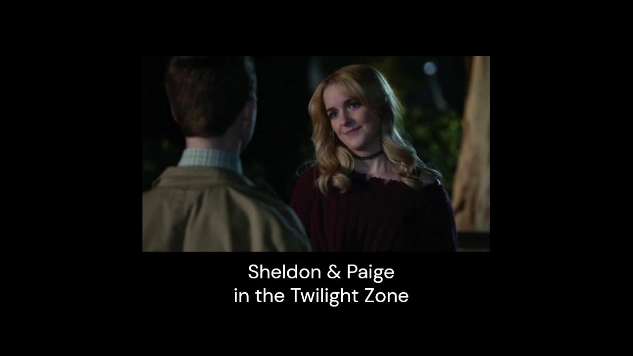 Young Sheldon & Paige in the Twilight Zone.