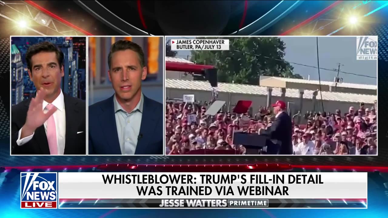 Most agents guarding Trump during assassination attempt took ‘two-hour online webinar’: Sen. Hawley