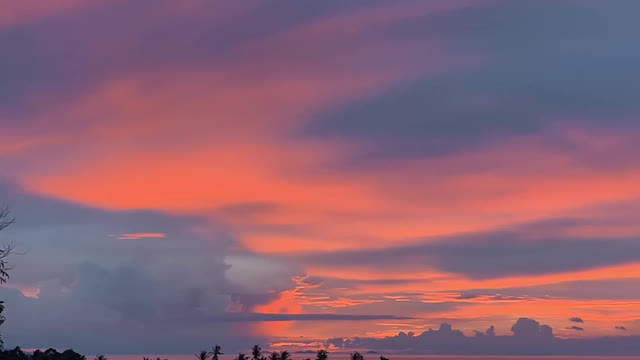 A red sky