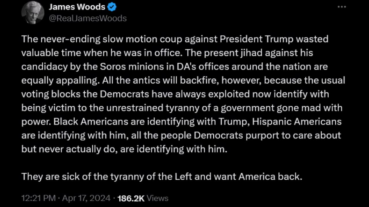 James Woods - Sick of the Tyranny