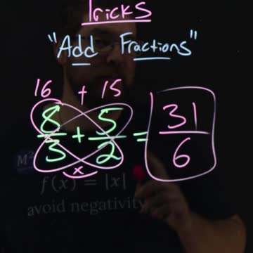 Add Fractions with Ease! 8/3 + 5/2 | Minute Math Tricks - Part 120 #shorts