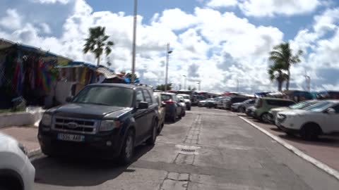 On a little Market on the French side of Saint Martin, Sint Maarten.