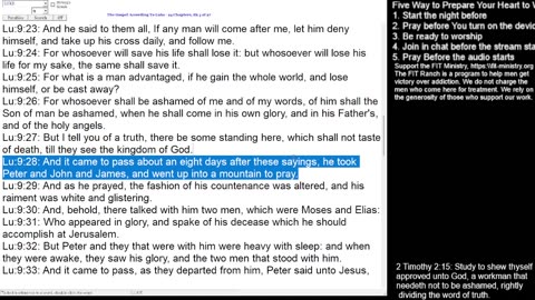 Matthew 17; Mark 9; Luke 9:28-62