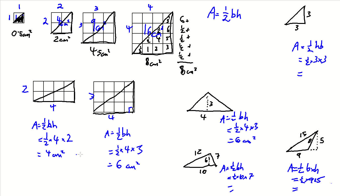 Introduction to Area - Area of a Triangle