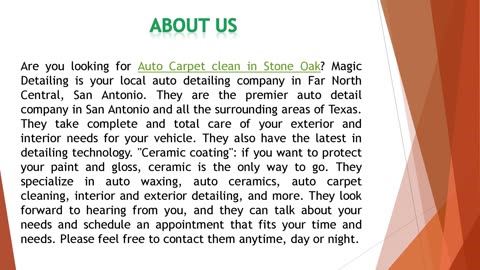 Are you looking for Auto Carpet clean in Stone Oak?