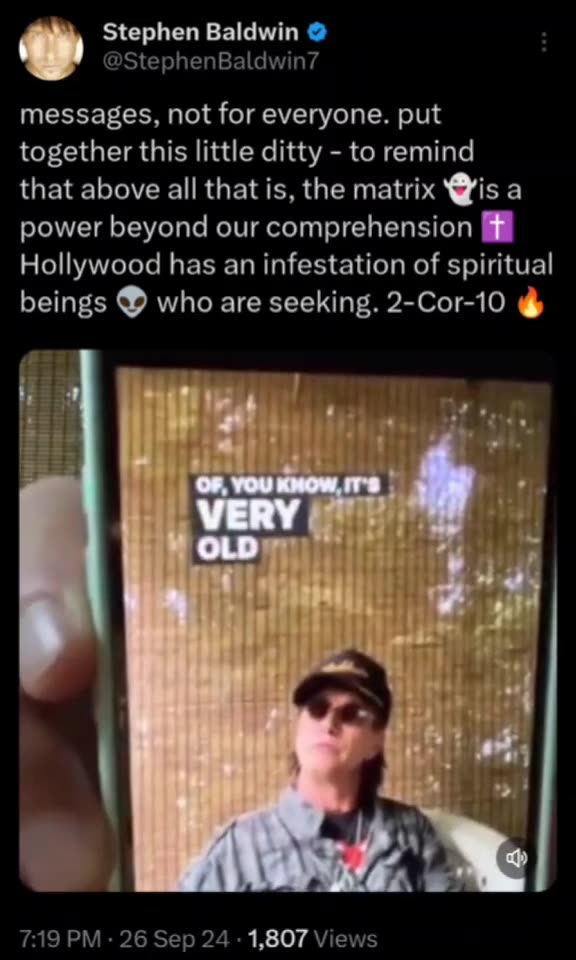 Stephen Baldwin Back To Shit Posting ..