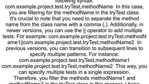 Specify multiple test methods to run in IntelliJ IDEA