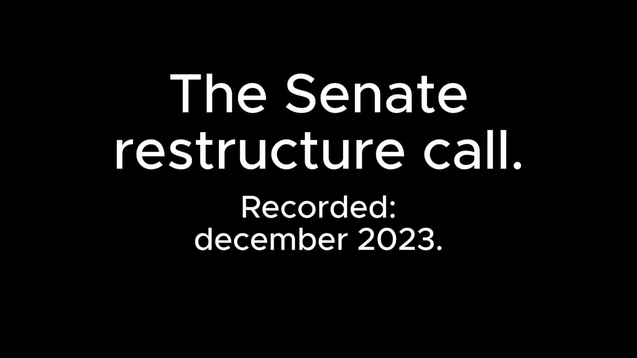 senate december 2023 restructure call