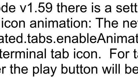 How to stop terminal rotating icon in VSC