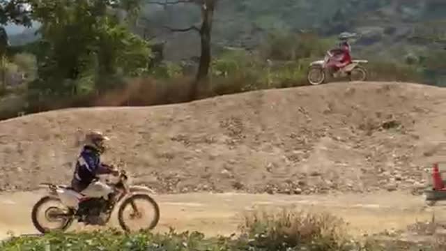 Family bike riding