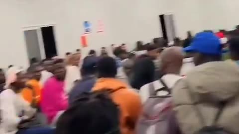 BREAKING NEWS: Hundreds of African migrants arrived in Madrid today.