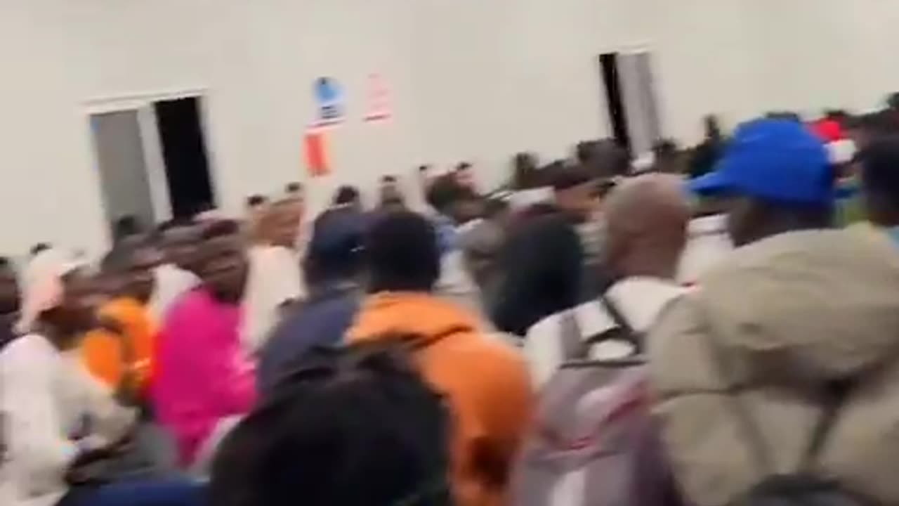 BREAKING NEWS: Hundreds of African migrants arrived in Madrid today.