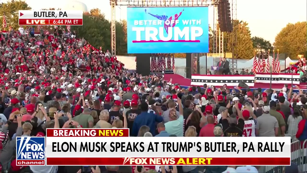 AMERICA WINNING ..Elon Musk joins Trump onstage at Butler rally If you're seeing this,