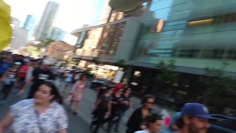 March in support of the Toronto Police Association, footage from Thursday September 2, 2021