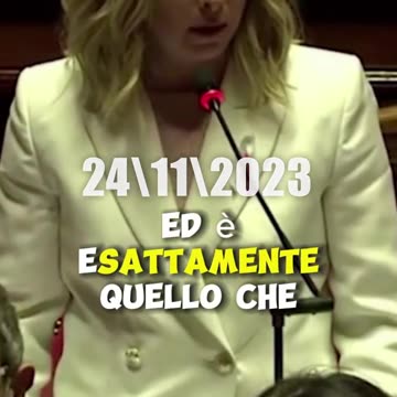 Ennesima bugia del 24/11/2023 di Lady Aspen Nato Giorgia Meloni sull'uscita dell'Italia dall'Euro detta nel 2020 in parlamento e agli italiani in campagna elettorale con tutte le altre bugie sul blocco navale per fermare l'immigrazione