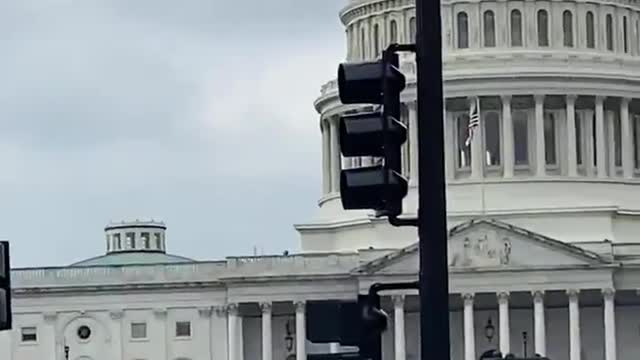 Security fencing outside the U.S. Capitol ahead of a planned "Justice for J6" rally in D.C.