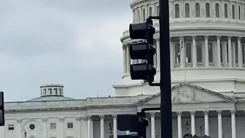 Security fencing outside the U.S. Capitol ahead of a planned "Justice for J6" rally in D.C.
