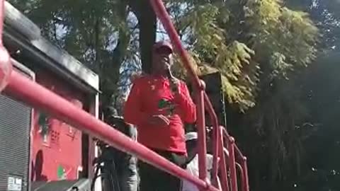 Julius Malema talks tough at EFF vaccine protest