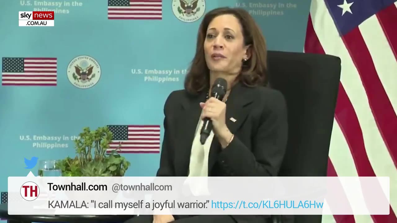 Kamala Harris delivering remarks while drunk