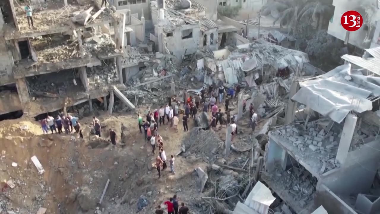 Drone footage shows wide-scale destruction in Gaza's Maghazi Refugee Camp