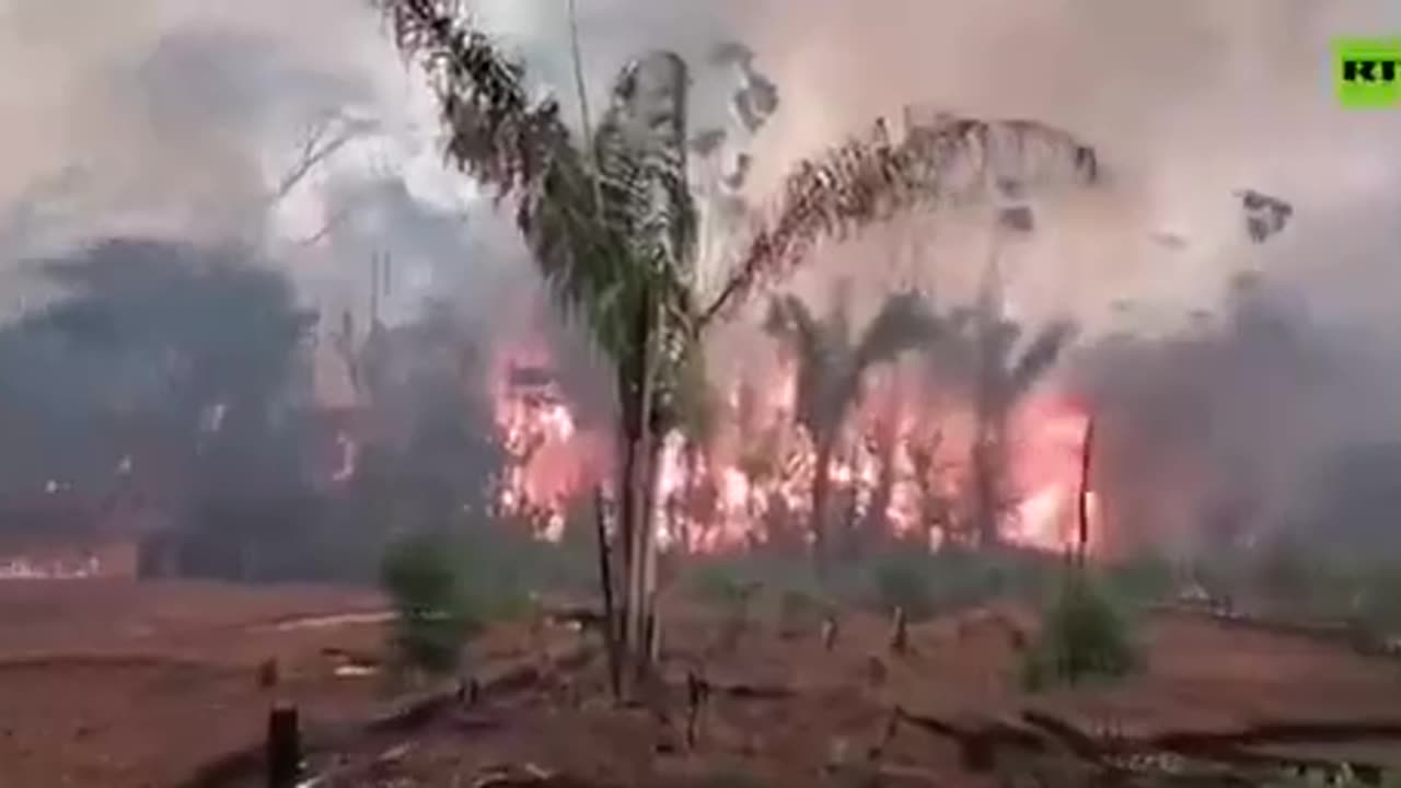 Over 20 houses were turned almost to ash in the Bolivian Amazon region of Riberalta