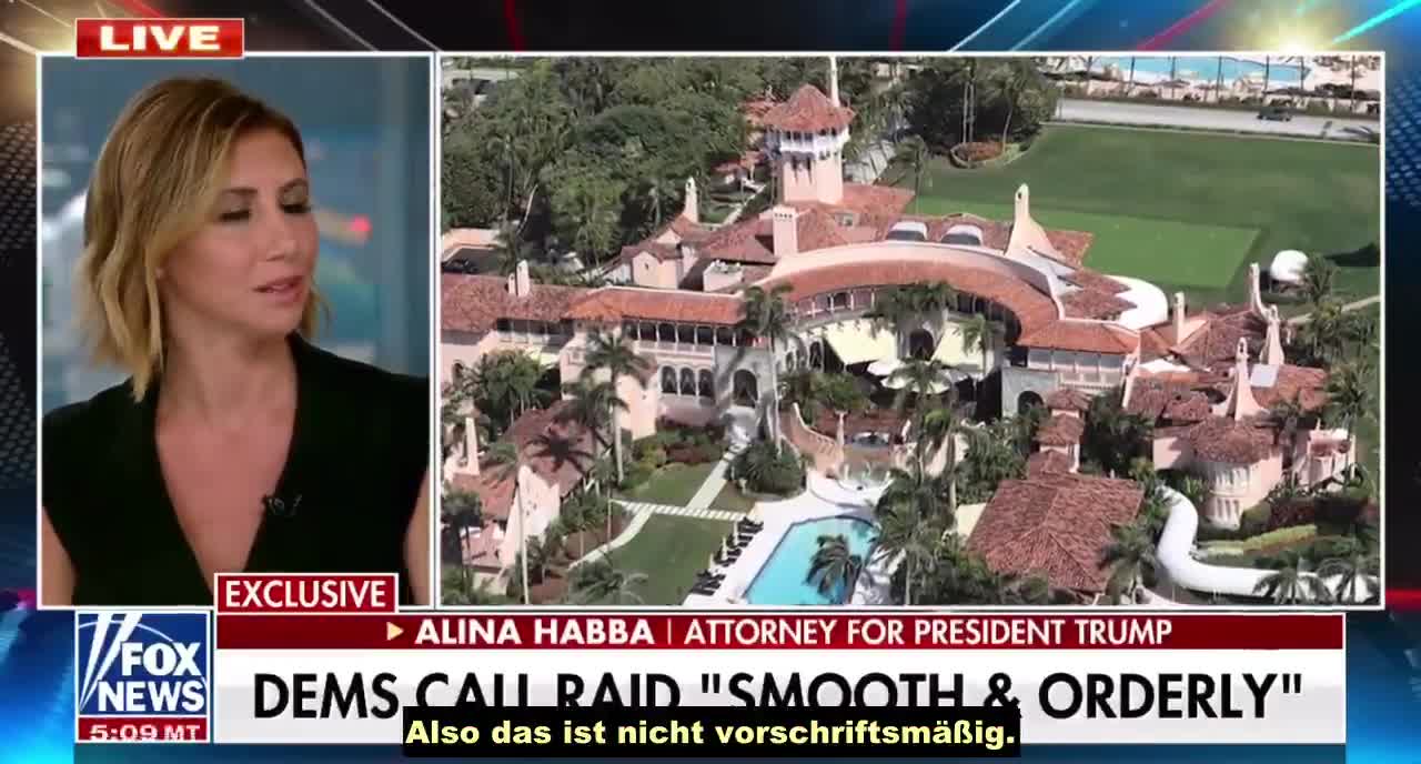 Alina Habba, die Anwältin von Präsident Trump, über die FBI-Razzia in Mar-a-Lago: