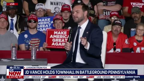 JD Vance discusses election issues with Sage Steele in Pennsylvania