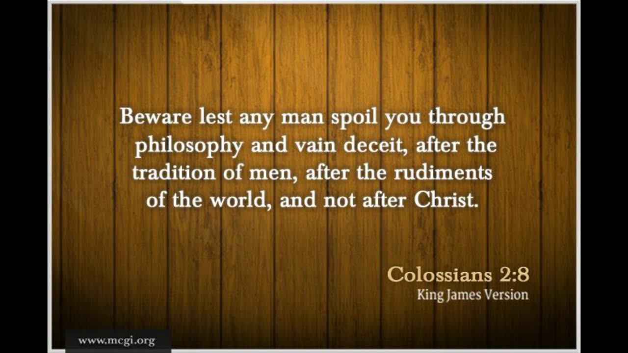 DR. PETER S. RUCKMAN THE IMPORTANCE OF COLOSSIANS IN THESE LAST DAYS