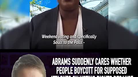 ABRAMS SUDDENLY CARES ABOUT WHETHER PEOPLE BOYCOTT BUSINESSES