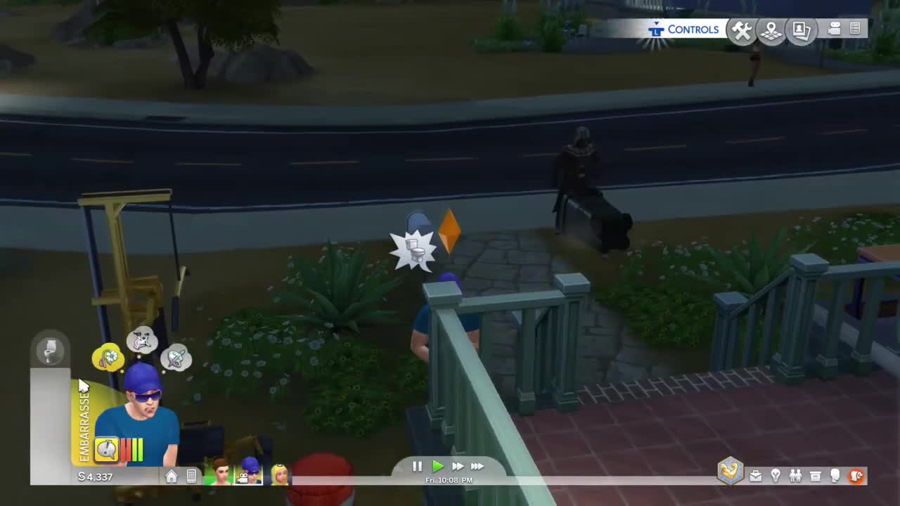 Sims 4 Darth Vader kicks Trash Can lol - January 2018