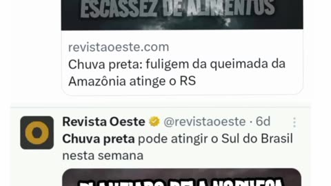 Chuva preta Planejado por Lula ladrão e Noruega: A intenção é causar escassez de alimentos.
