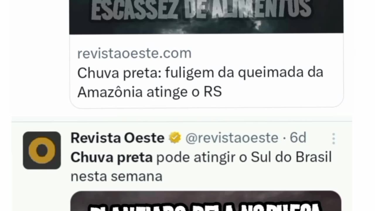 Chuva preta Planejado por Lula ladrão e Noruega: A intenção é causar escassez de alimentos.