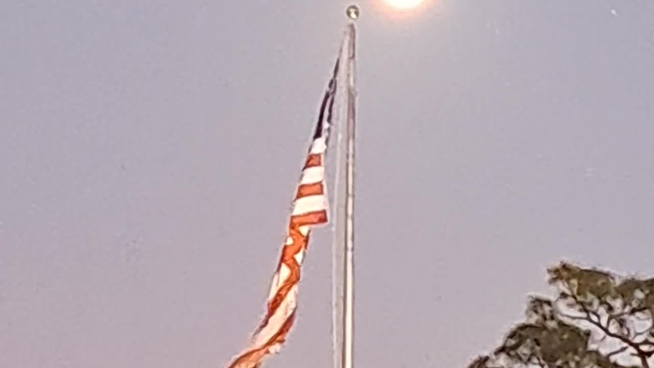 A beautiful night in North Naples, Florida 2/23/24 Moon and Old Glory