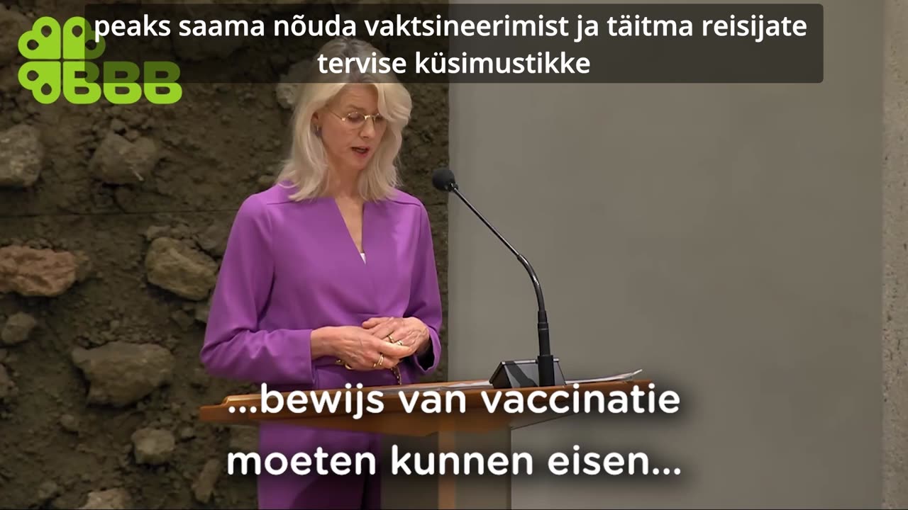 Hollandi parlamendi liige Mona Keijzer esitab ettepaneku WHO lepingute peatamiseks