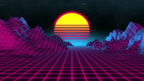 NEON SUNSET LIVE WALLPAPER