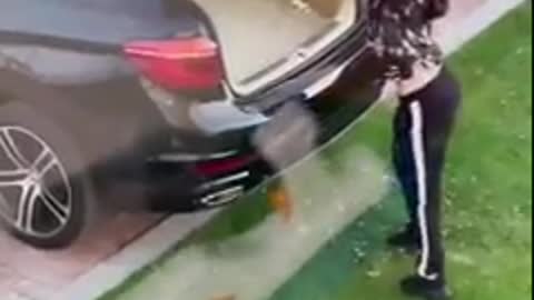 Kicking a crime car is a must see !!😹