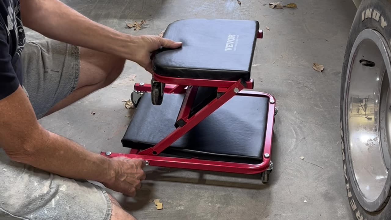 VEVOR 2 in 1 Z Creeper Seat Rolling Chair Auto Mechanics Shop Garage Work Stool