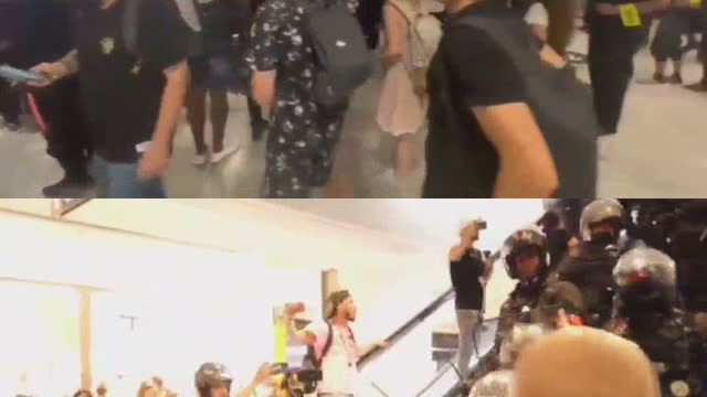 Protester in Paris Mall Enter w/o Vaxx Pass