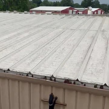 View of Trump shooters perch from 2nd story window of manned building.