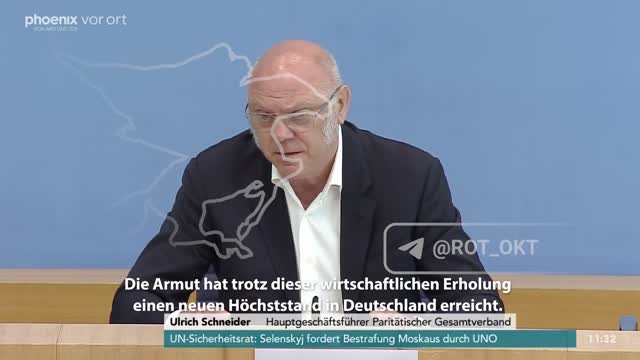 Ulrich Schneider, auf einer Pressekonferenz.