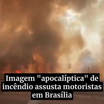 OS CRIMES DE LULA LADRÃO: Uma motorista fez um vídeo assustador de um incêndio de grandes proporções em uma região de mata atrás da antiga Rodoferroviária.