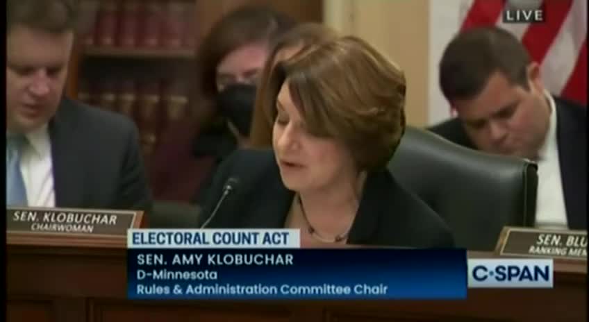 In a 14-1 vote, the Senate Rules Committee approves reforms to the Electoral Count Act.