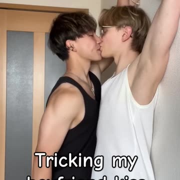 BL KISS 💋 Trick him into kissing #bl #Gay