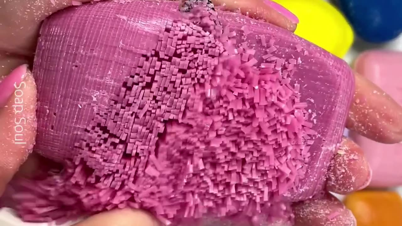 Soap cubes. Asmr soap cutting. Satisfying video