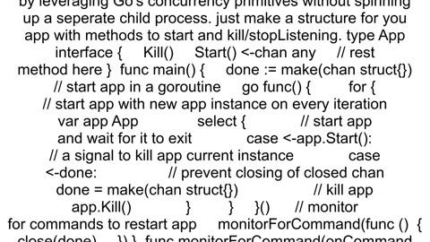 Make golang program restart itself