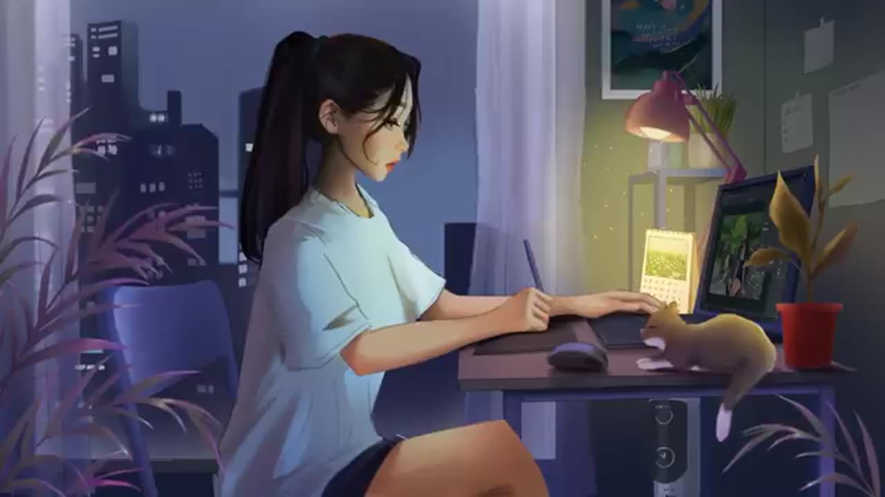 Late Night Vibes ~ Chill vibes 🌙 Study _ relax _ stress relief ~ Lofi hip hop mix