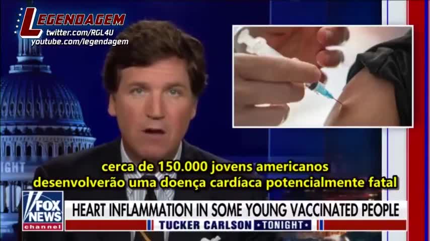Tucker Carlson tonight: jovens vacinados em israel e canadá miocardite